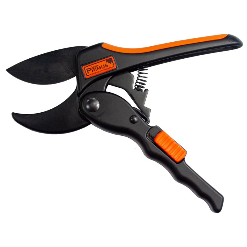 Garten PRIMUS sécateur de jardinage à lame coulissante, noir/orange, 180 mm